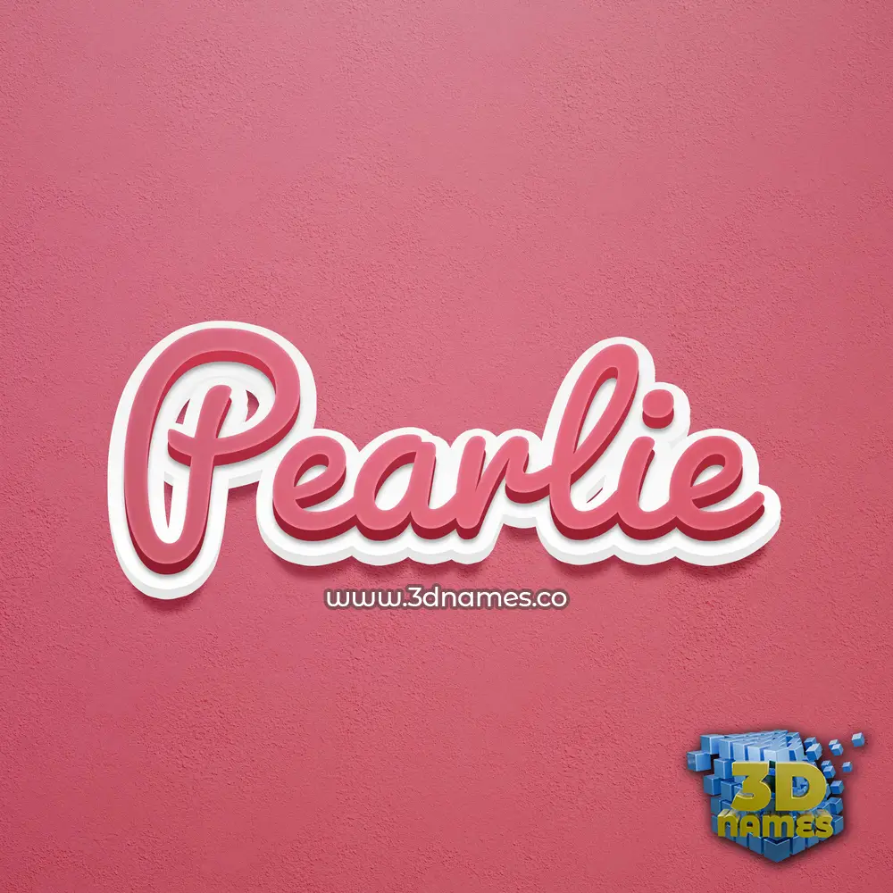 pearlie in Red Scribble style - 3D name wallpaper