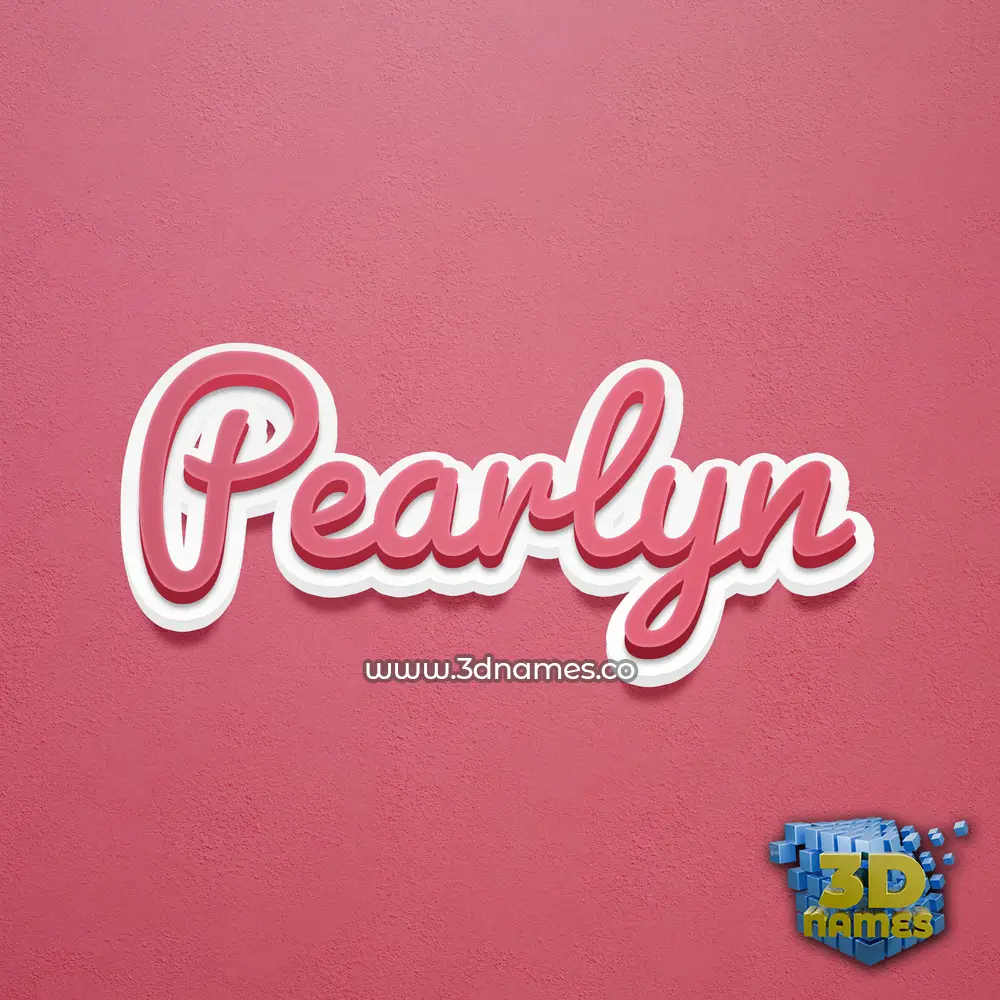pearlyn in Red Scribble style - 3D name wallpaper