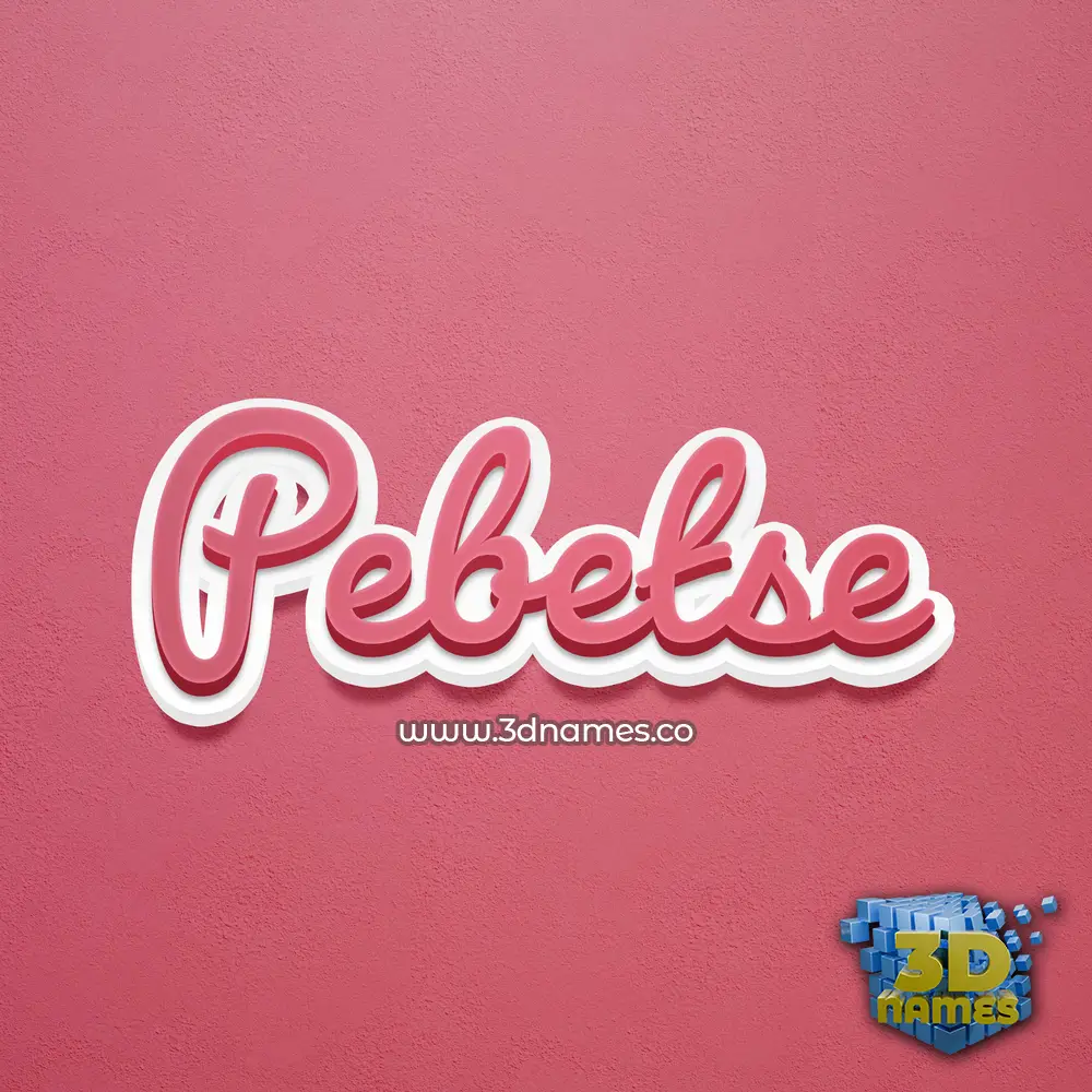 pebetse in Red Scribble style - 3D name wallpaper