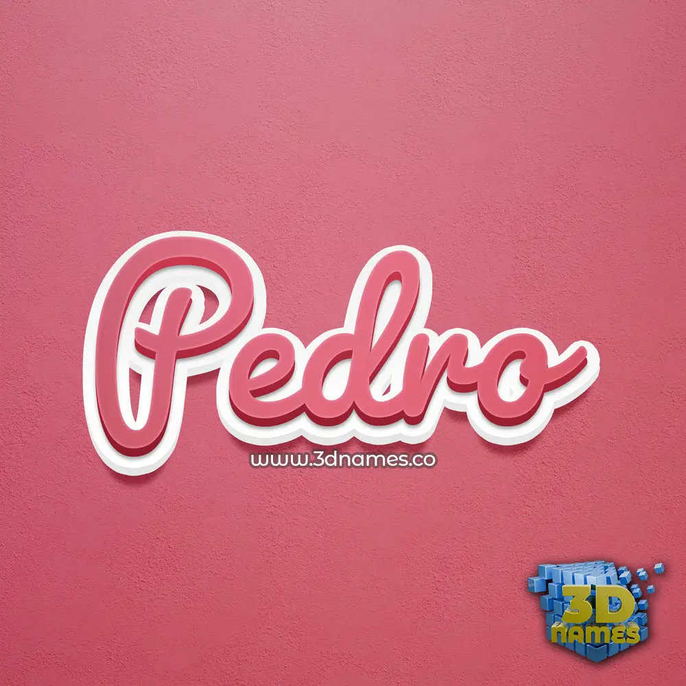 pedro in Red Scribble style - 3D name wallpaper