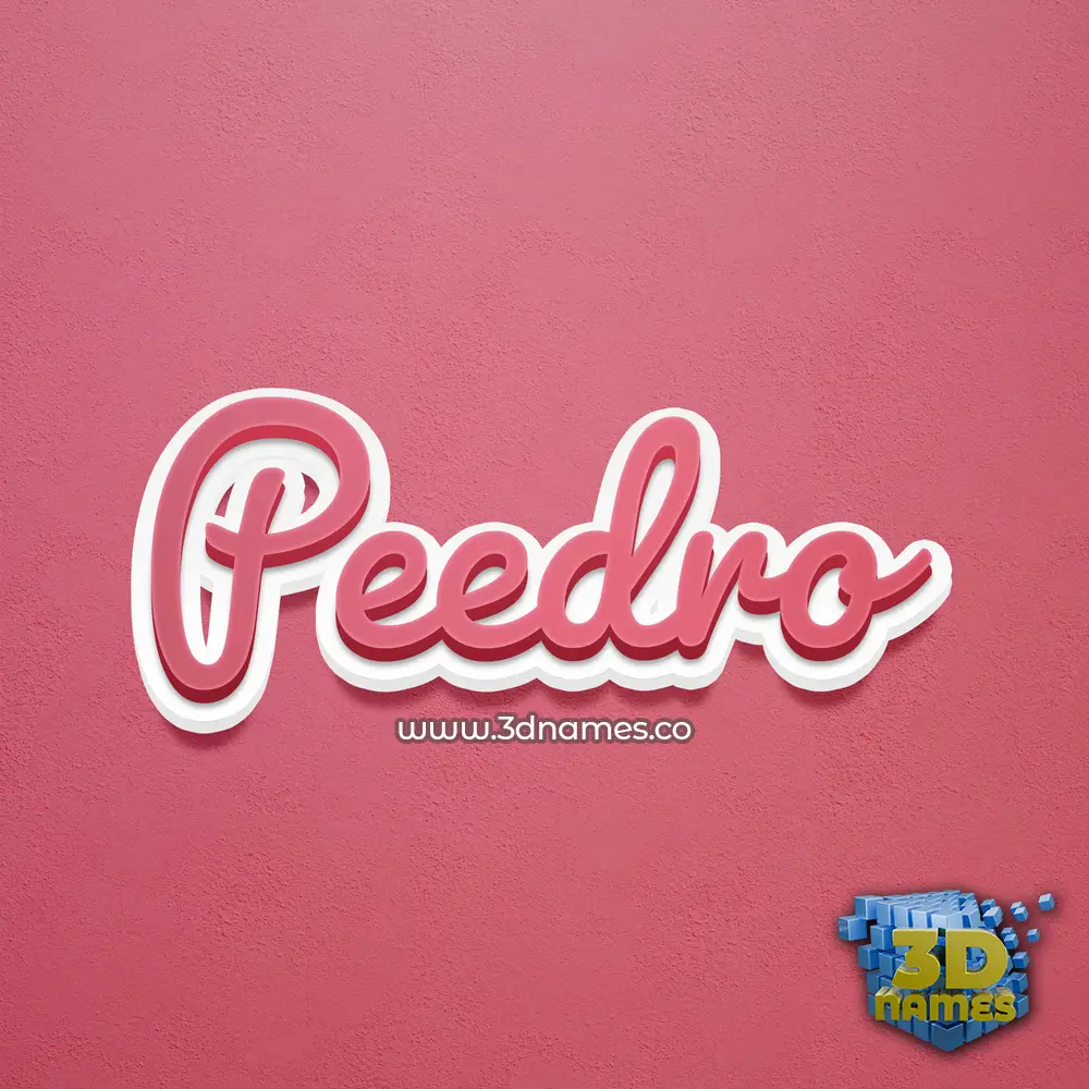 peedro in Red Scribble style - 3D name wallpaper