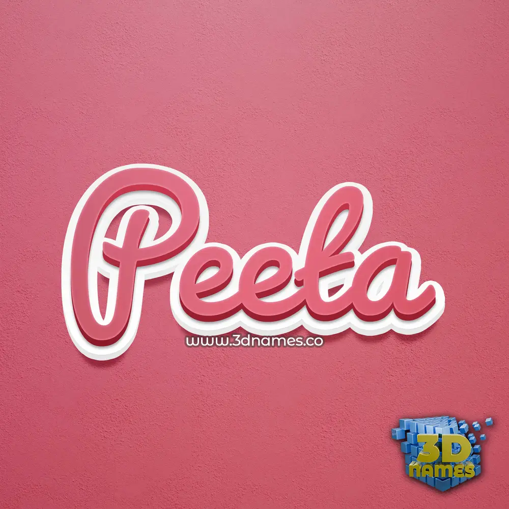 peeta in Red Scribble style - 3D name wallpaper