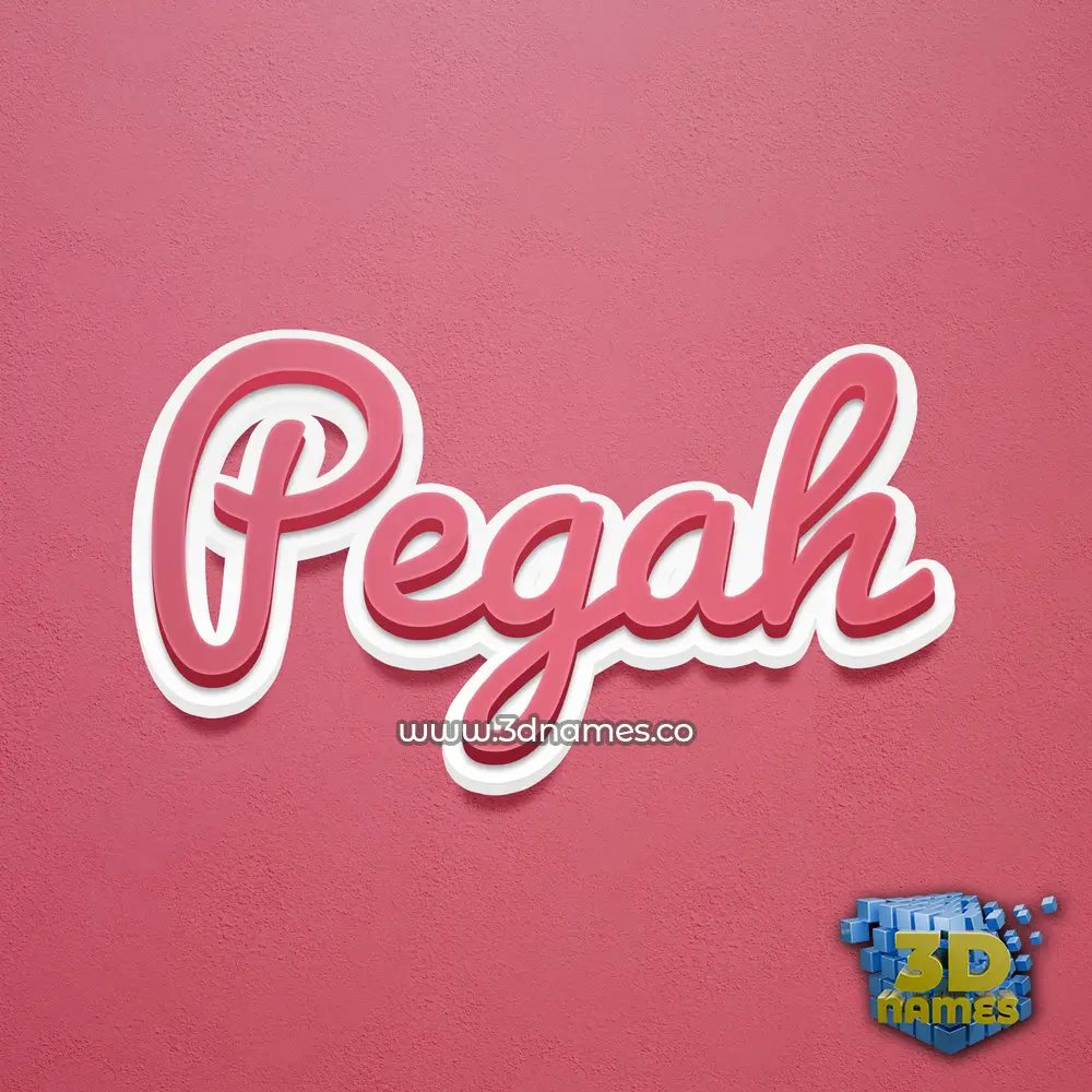 pegah in Red Scribble style - 3D name wallpaper