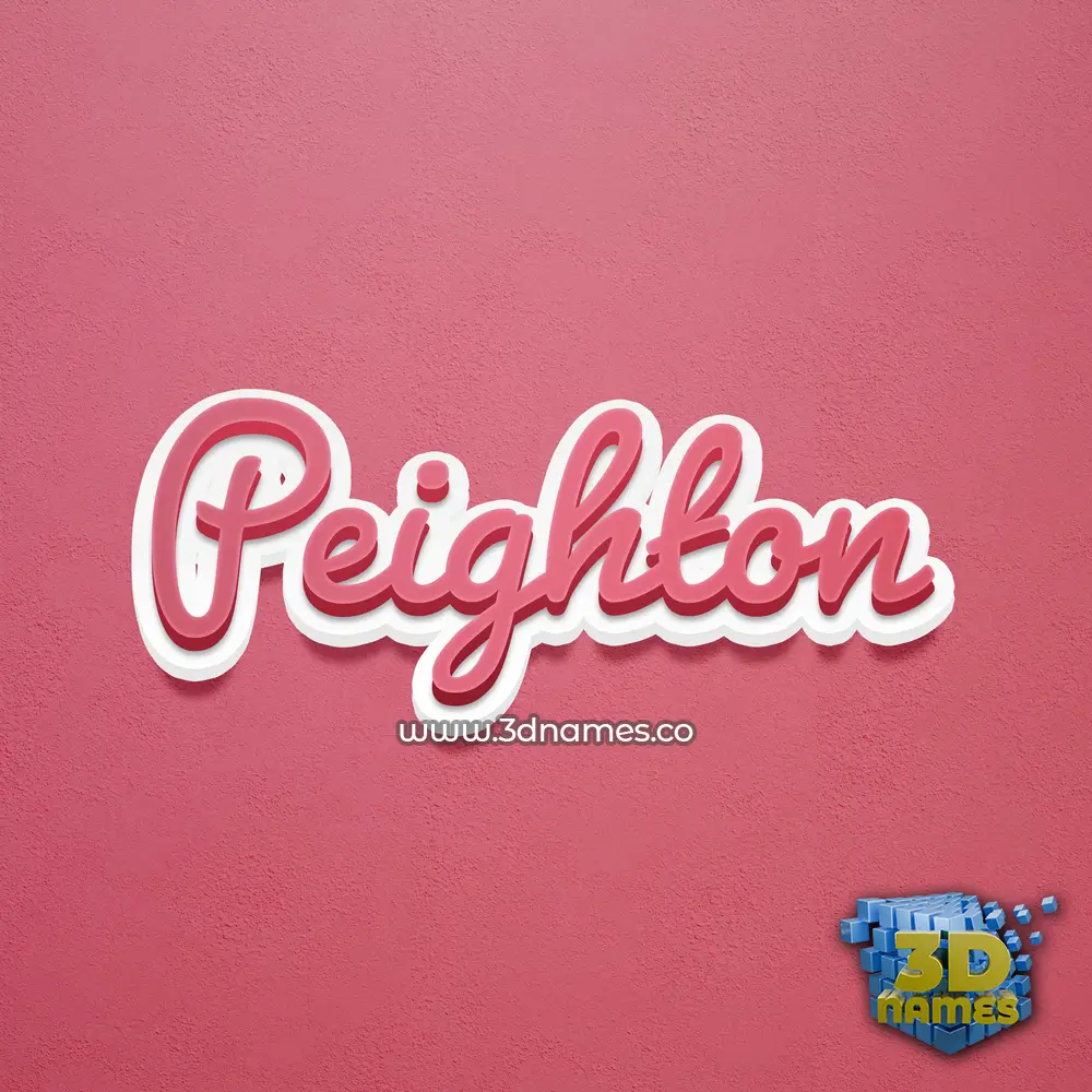 peighton in Red Scribble style - 3D name wallpaper