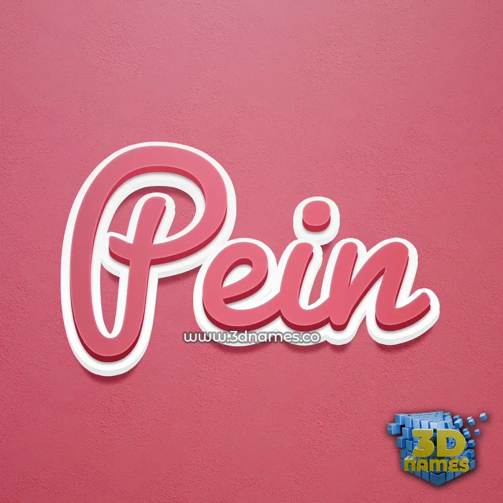 pein in Red Scribble style - 3D name wallpaper