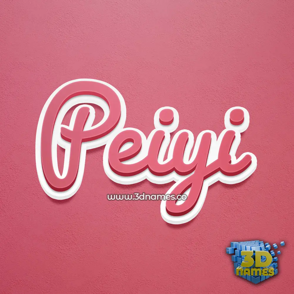peiyi in Red Scribble style - 3D name wallpaper