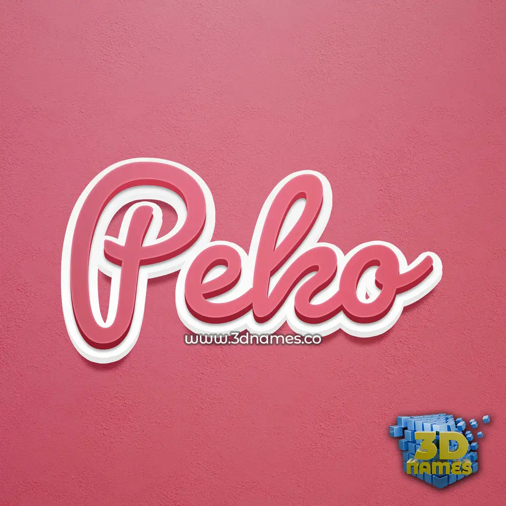 peko in Red Scribble style - 3D name wallpaper