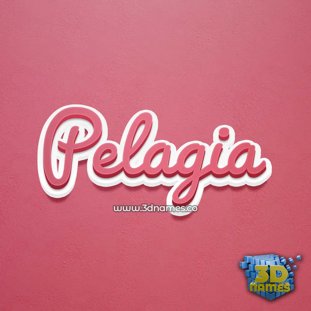 pelagia in Red Scribble style - 3D name wallpaper