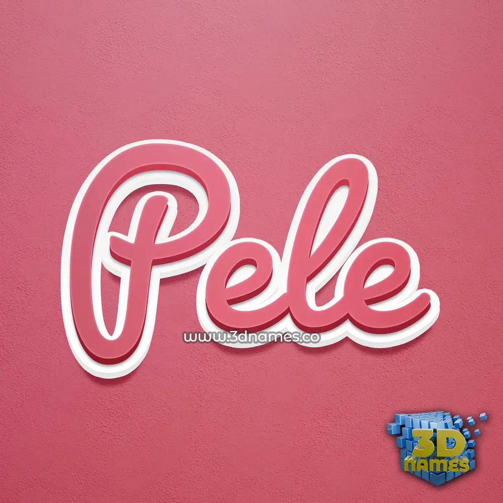 pele in Red Scribble style - 3D name wallpaper
