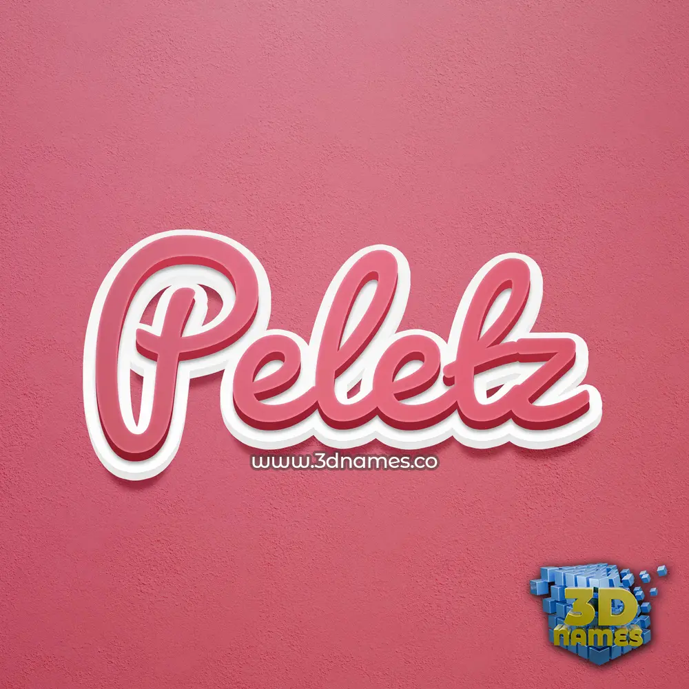 peletz in Red Scribble style - 3D name wallpaper