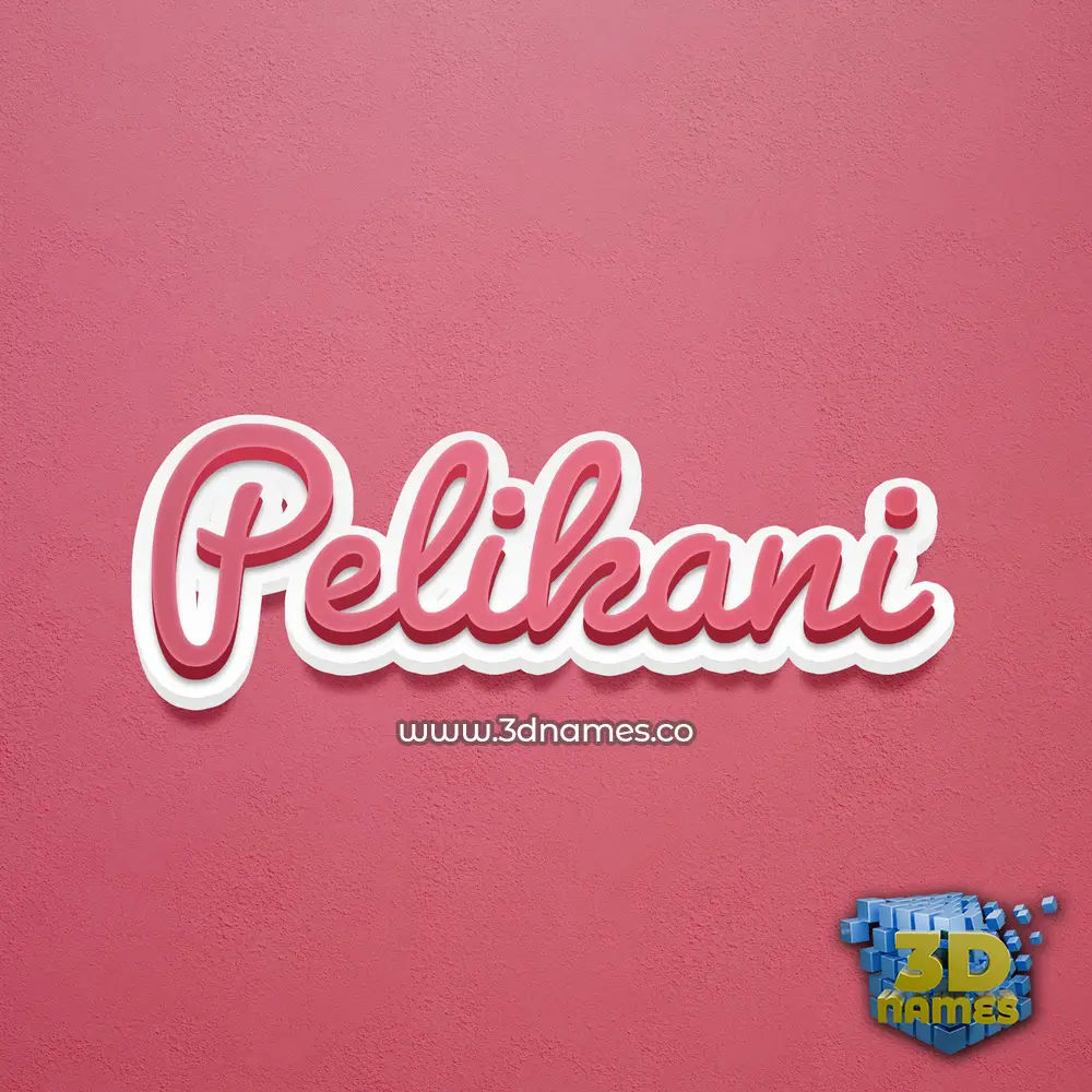 pelikani in Red Scribble style - 3D name wallpaper
