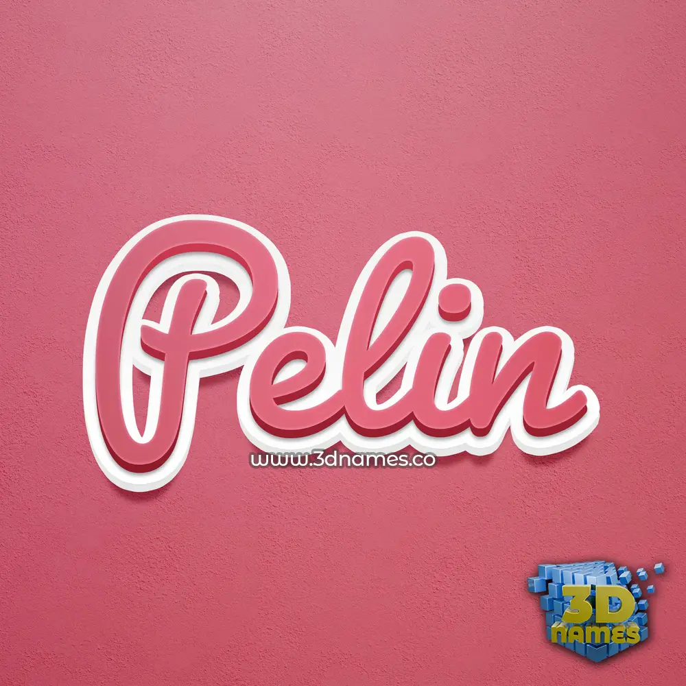 pelin in Red Scribble style - 3D name wallpaper