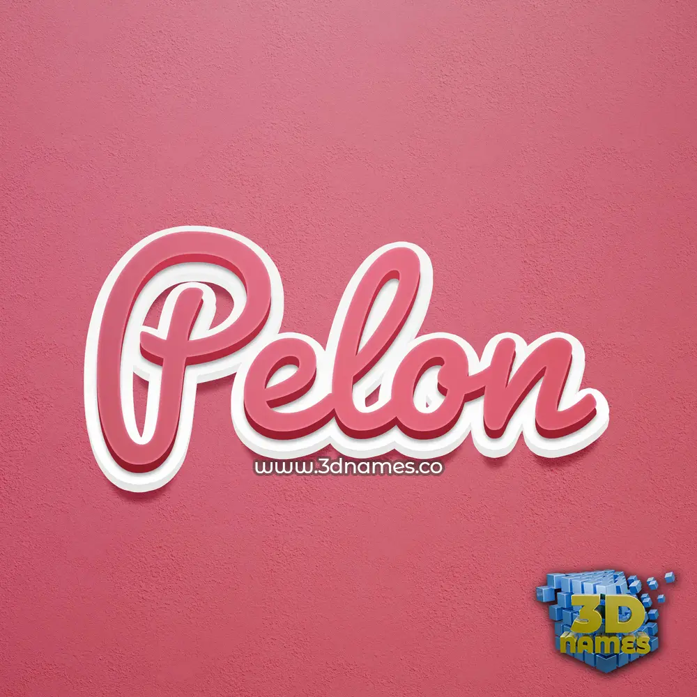 pelon in Red Scribble style - 3D name wallpaper