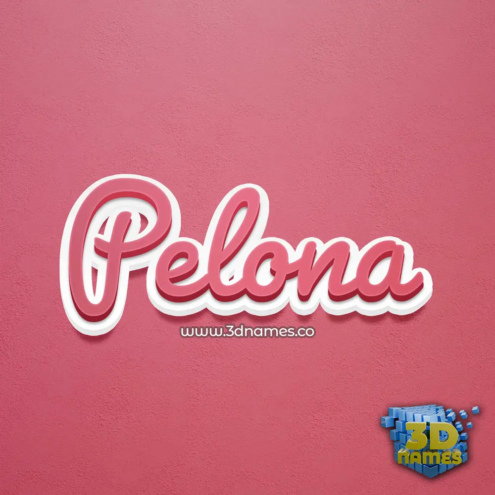 pelona in Red Scribble style - 3D name wallpaper