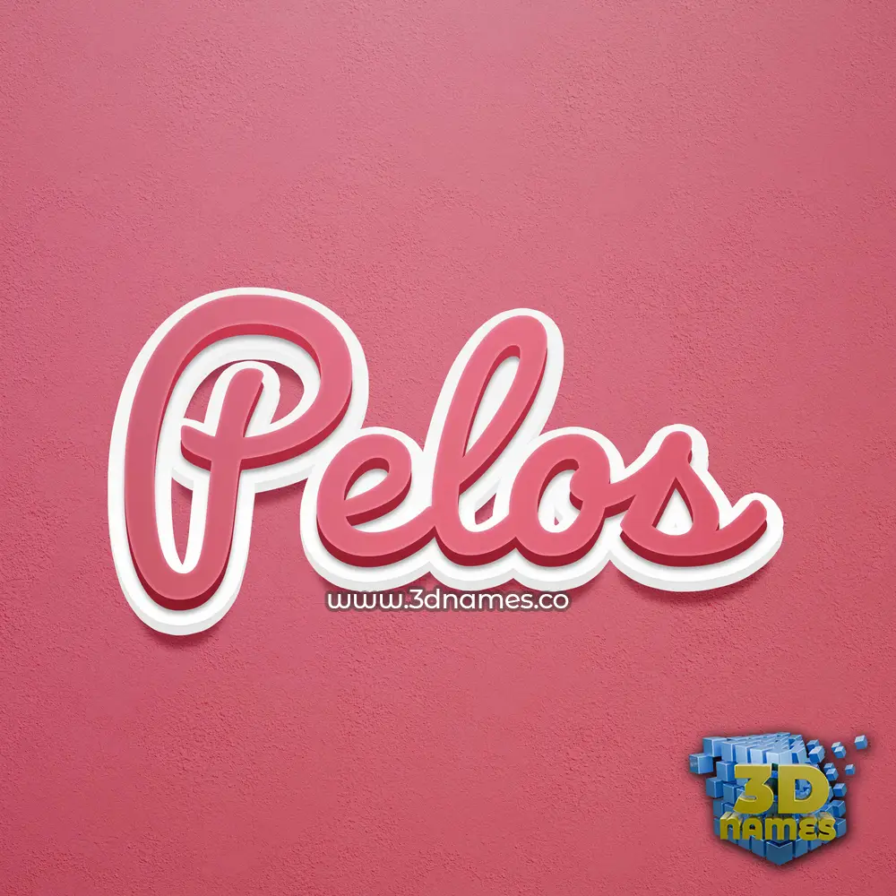 pelos in Red Scribble style - 3D name wallpaper