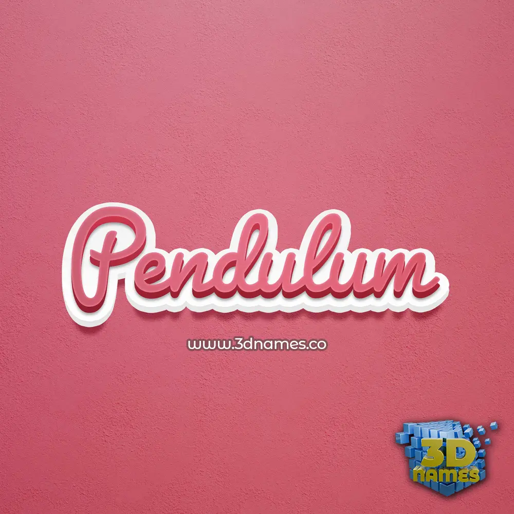 pendulum in Red Scribble style - 3D name wallpaper