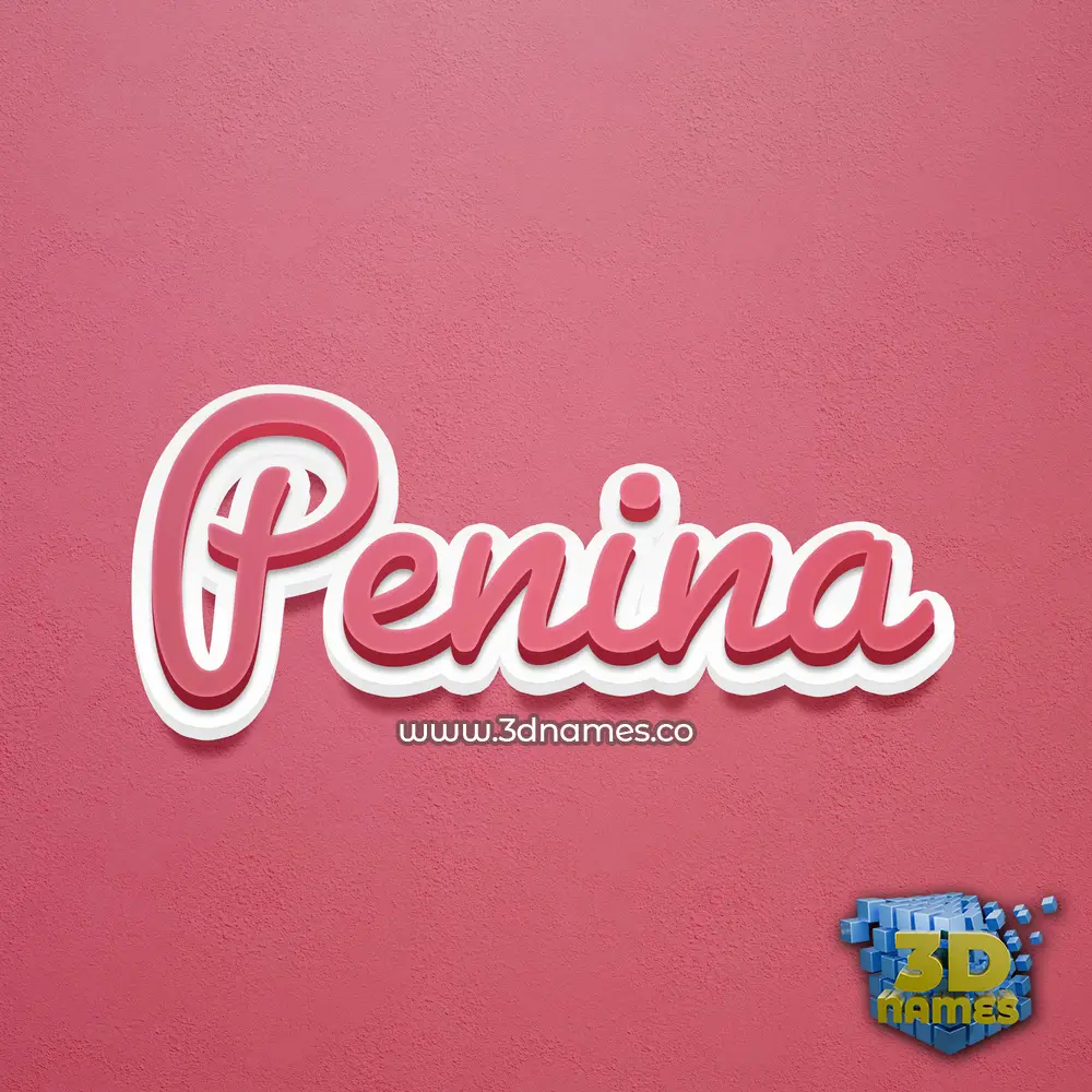 penina in Red Scribble style - 3D name wallpaper