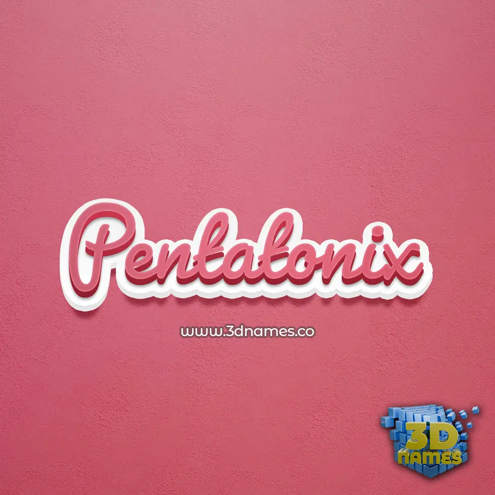 pentatonix in Red Scribble style - 3D name wallpaper