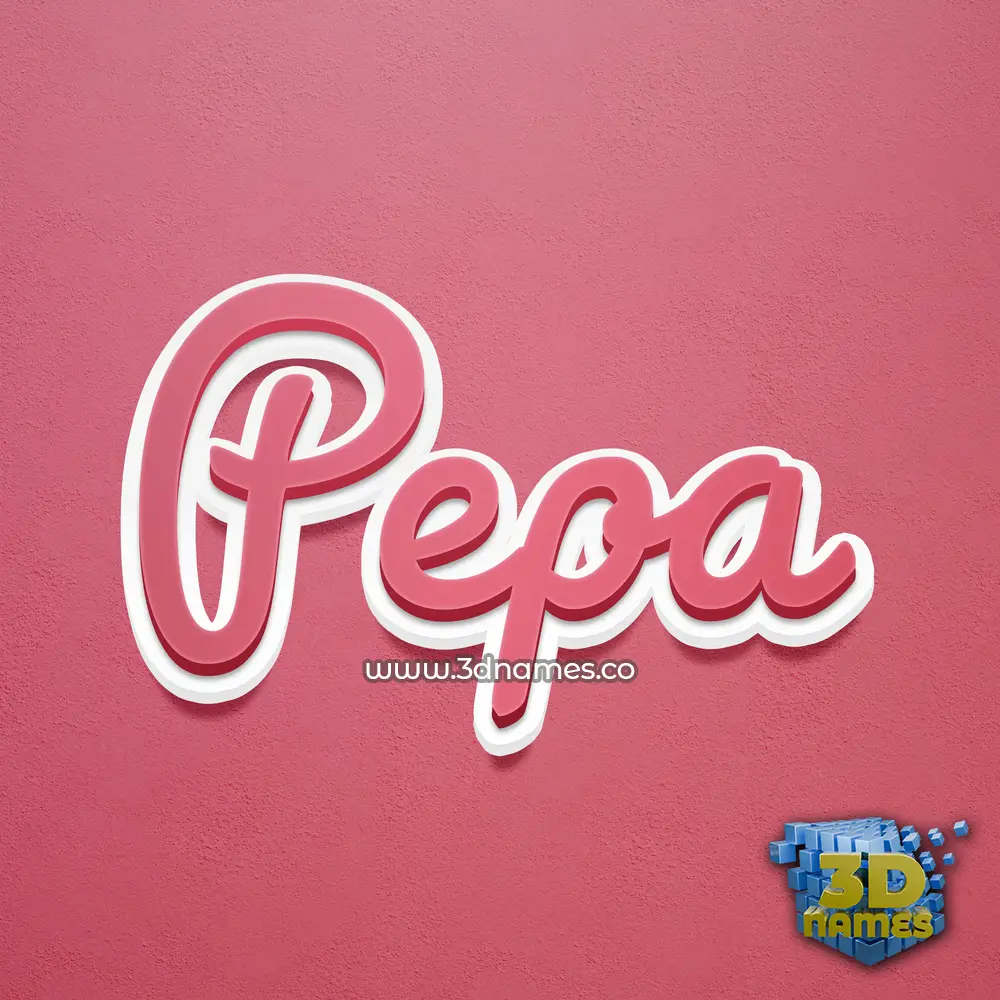pepa in Red Scribble style - 3D name wallpaper
