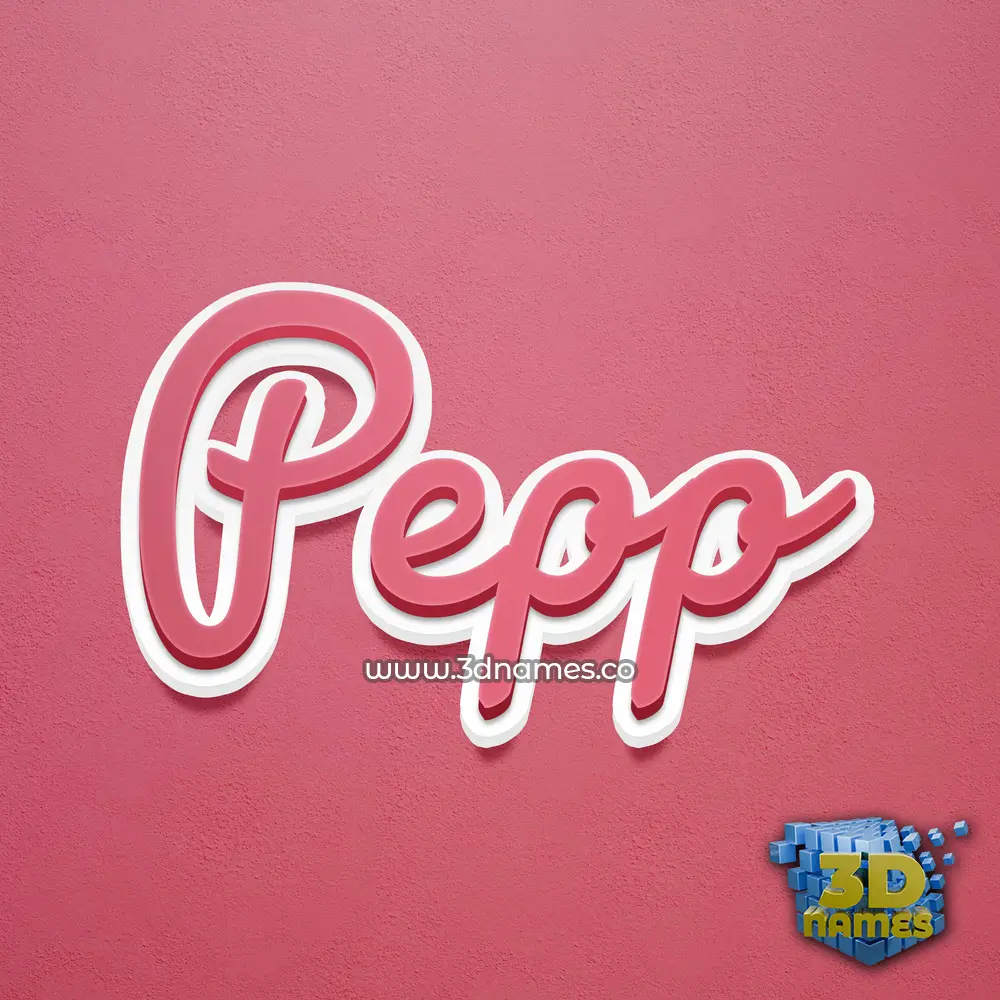 pepp in Red Scribble style - 3D name wallpaper