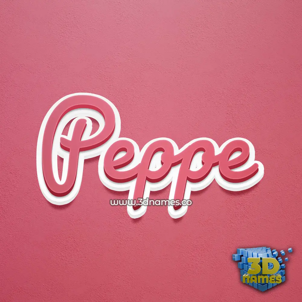peppe in Red Scribble style - 3D name wallpaper