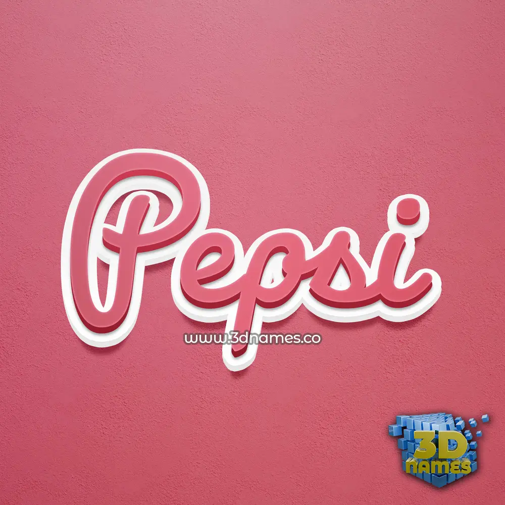 pepsi in Red Scribble style - 3D name wallpaper