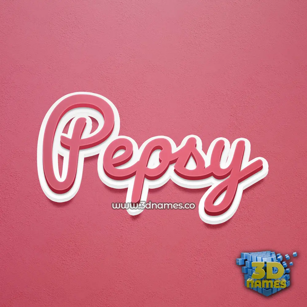 pepsy in Red Scribble style - 3D name wallpaper