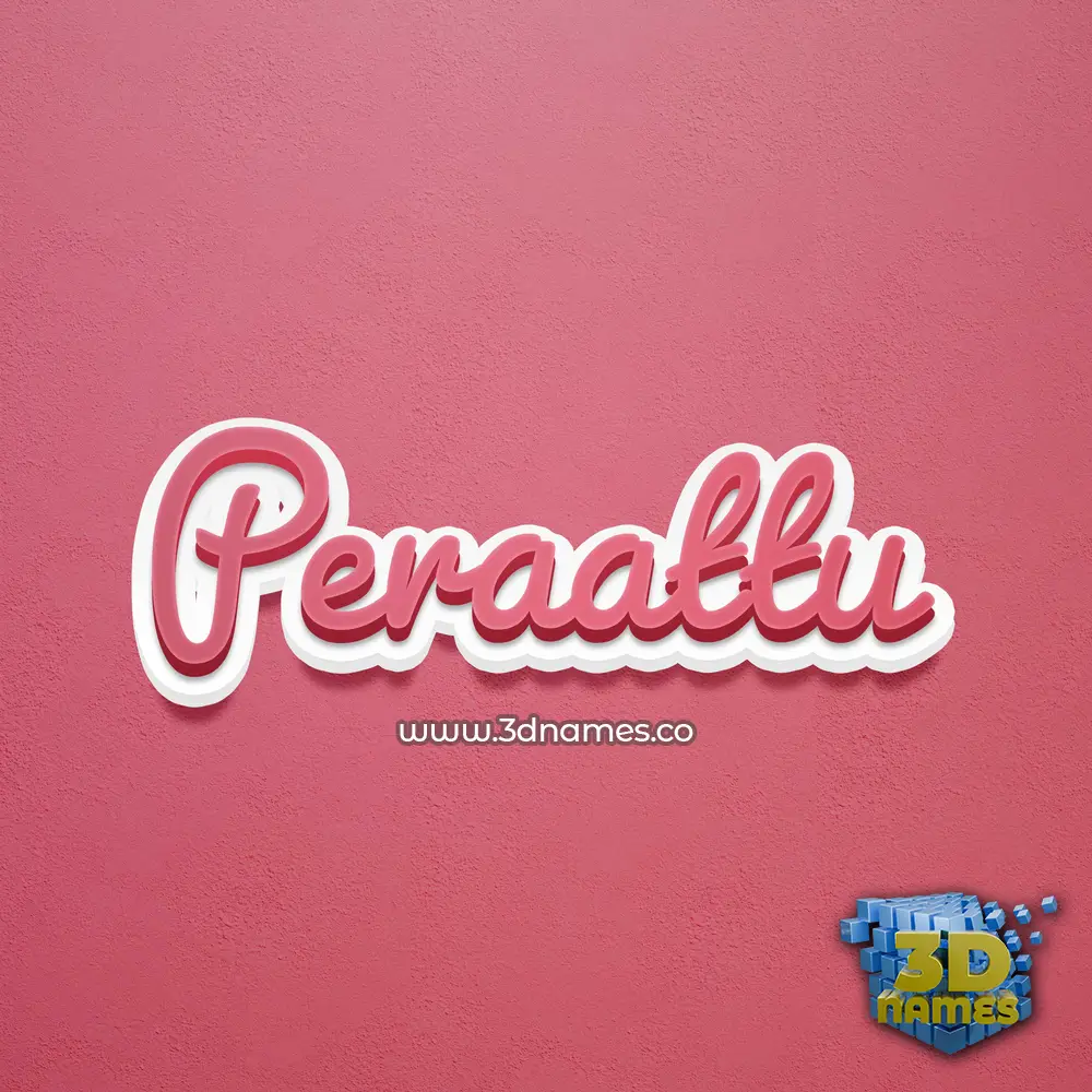peraattu in Red Scribble style - 3D name wallpaper