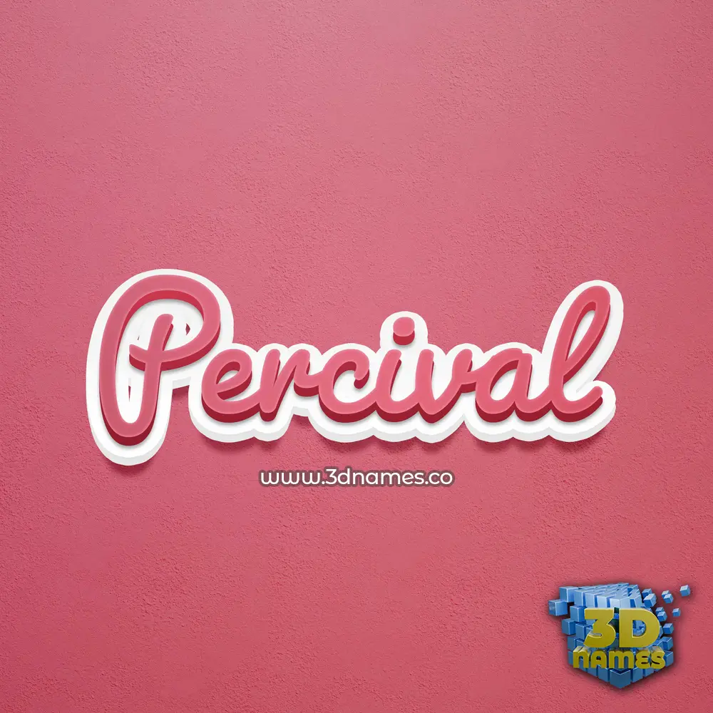 percival in Red Scribble style - 3D name wallpaper