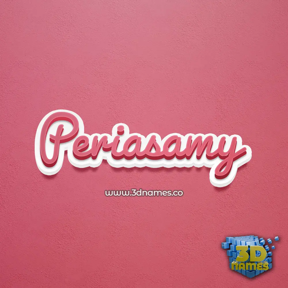 periasamy in Red Scribble style - 3D name wallpaper
