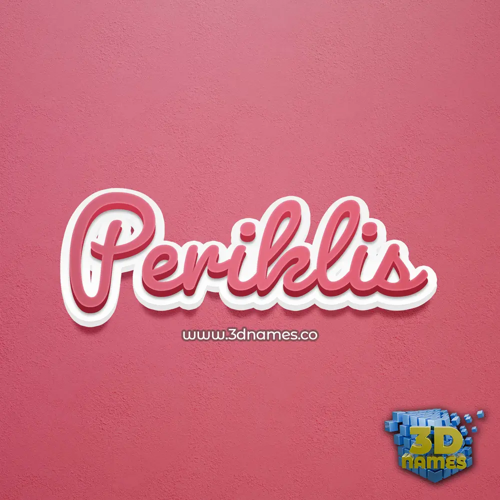 periklis in Red Scribble style - 3D name wallpaper