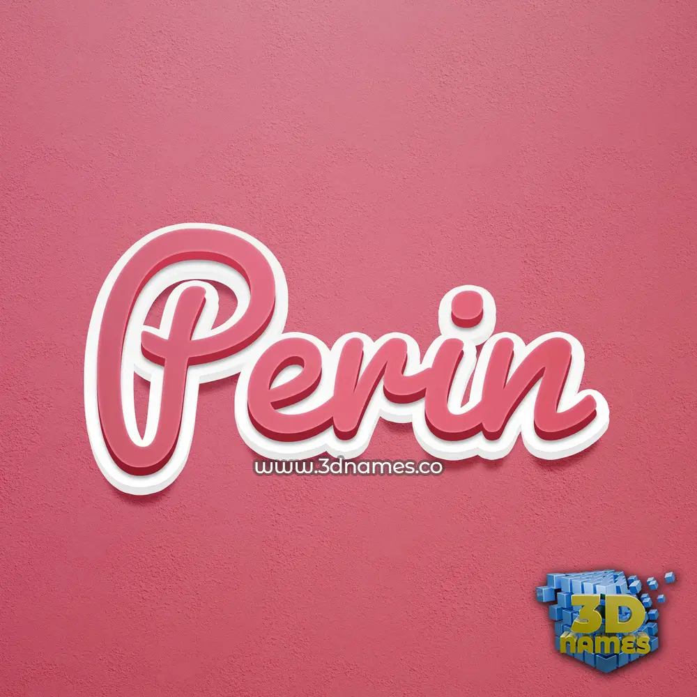 perin in Red Scribble style - 3D name wallpaper