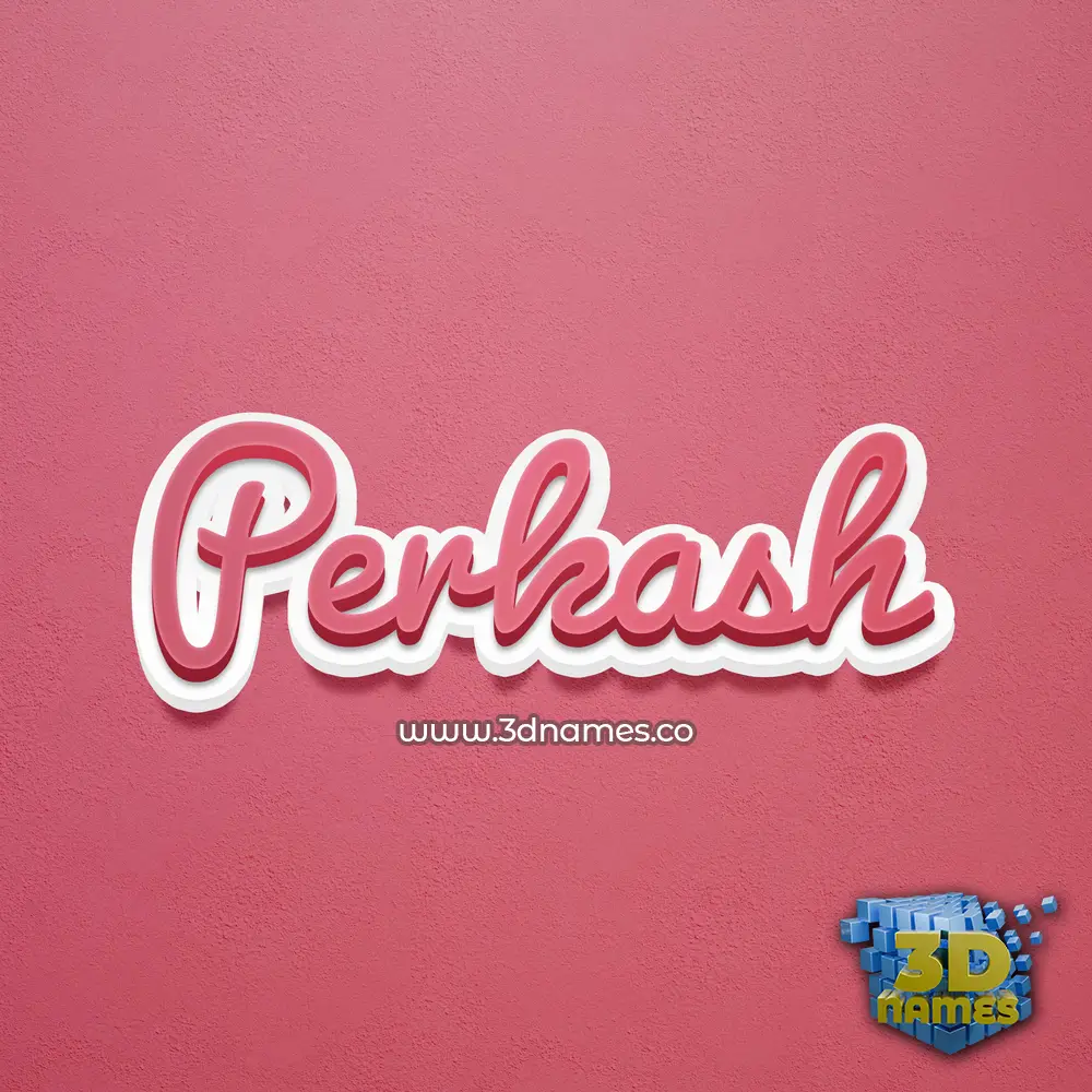 perkash in Red Scribble style - 3D name wallpaper