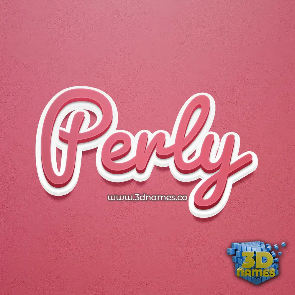 perly in Red Scribble style - 3D name wallpaper