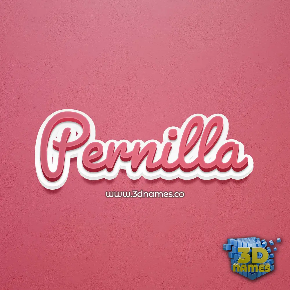pernilla in Red Scribble style - 3D name wallpaper