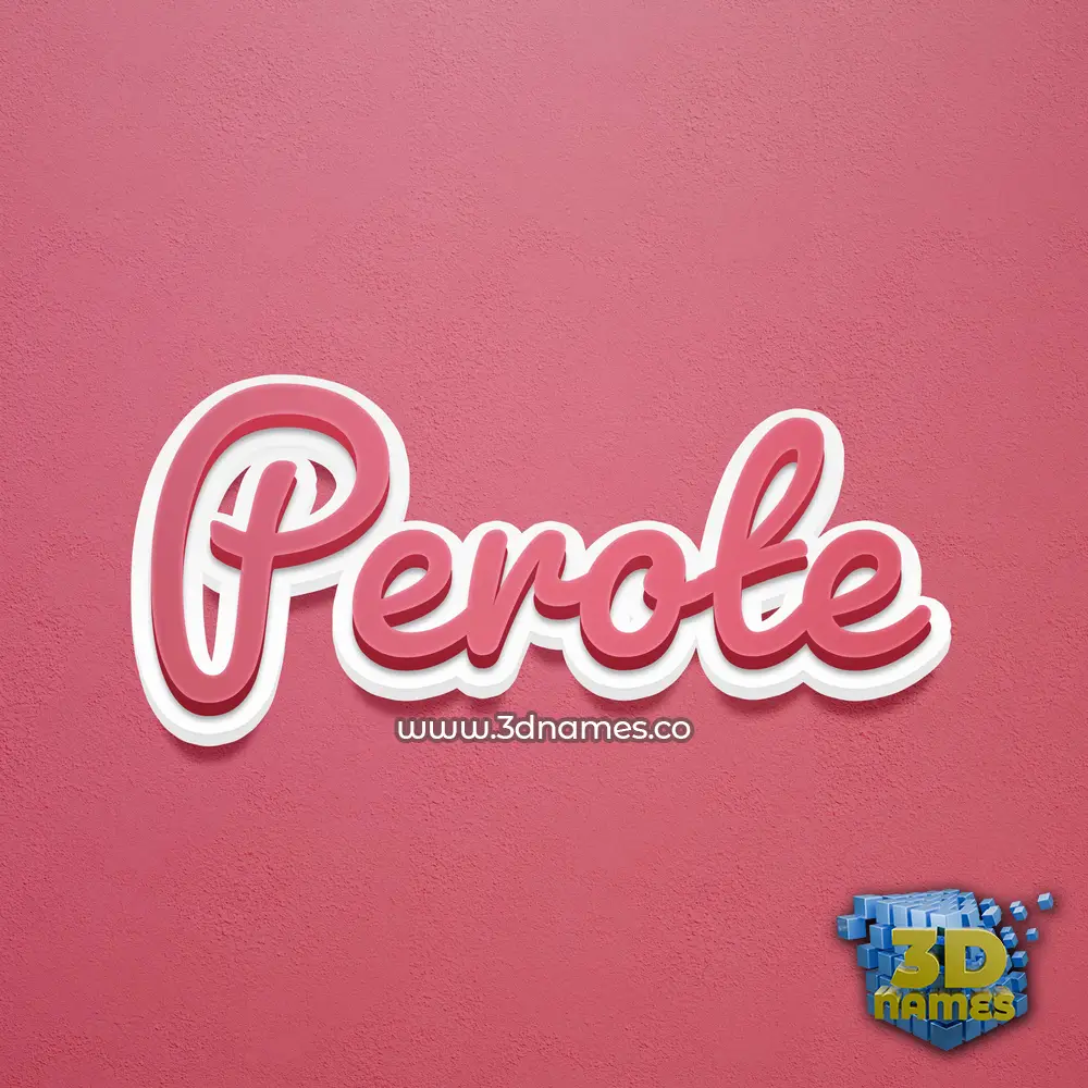 perote in Red Scribble style - 3D name wallpaper
