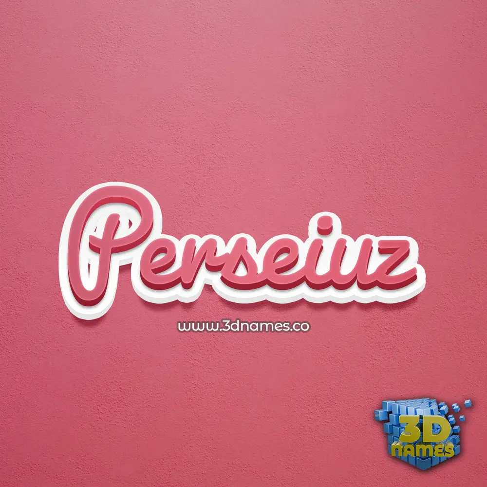 perseiuz in Red Scribble style - 3D name wallpaper