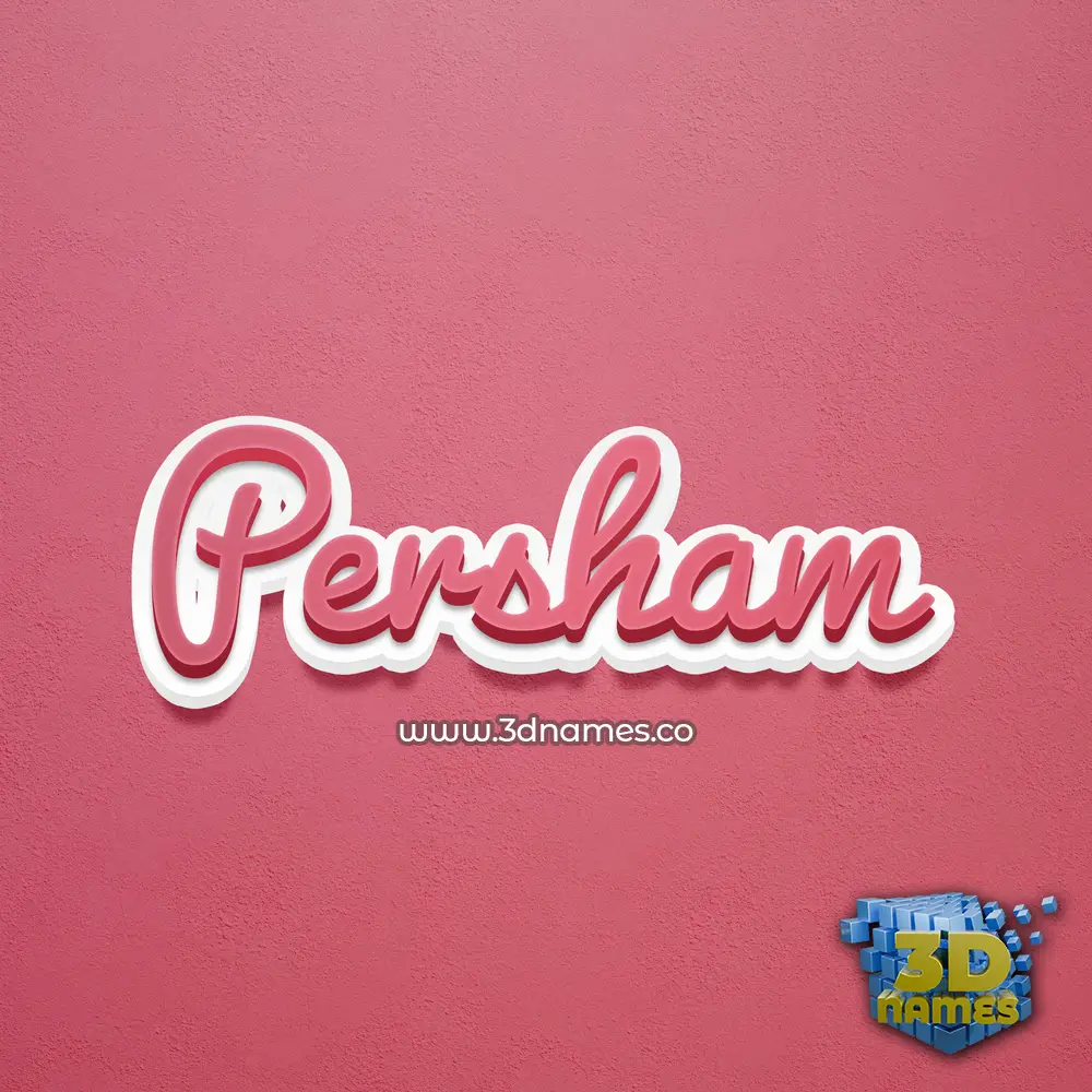 persham in Red Scribble style - 3D name wallpaper