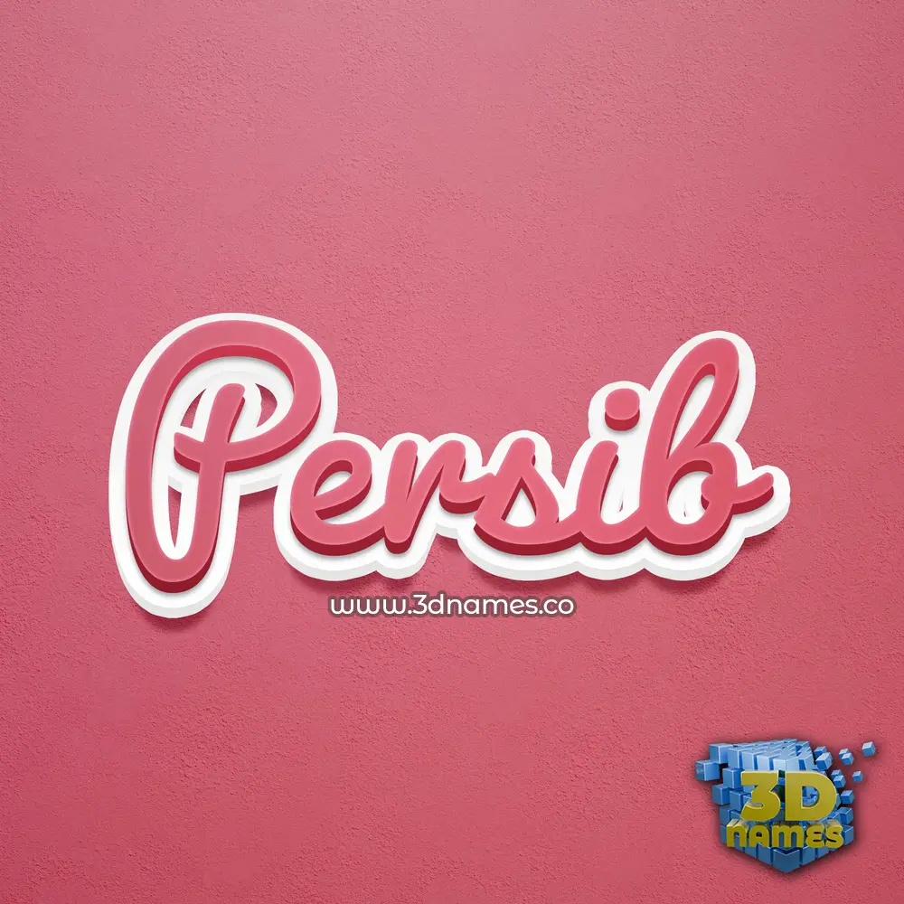 persib in Red Scribble style - 3D name wallpaper