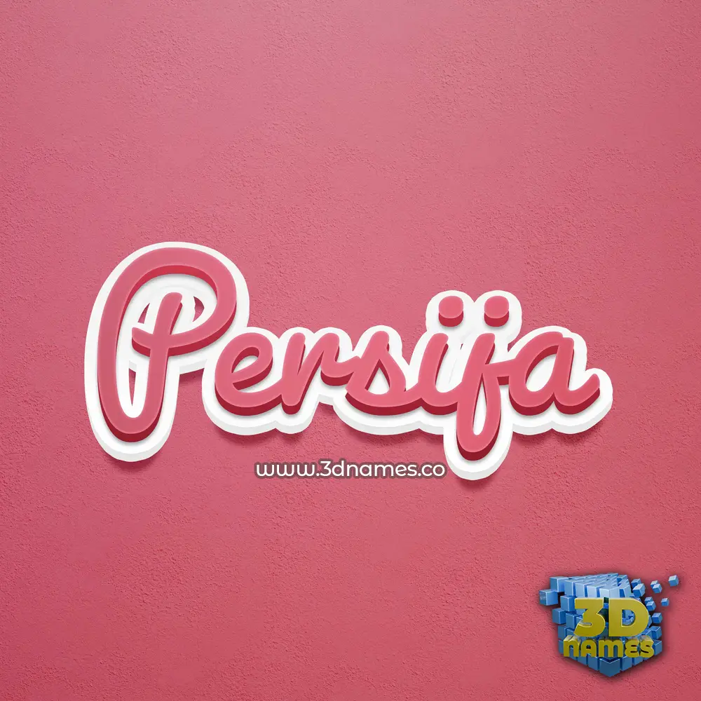 persija in Red Scribble style - 3D name wallpaper