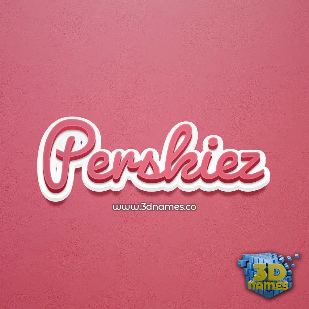 perskiez in Red Scribble style - 3D name wallpaper