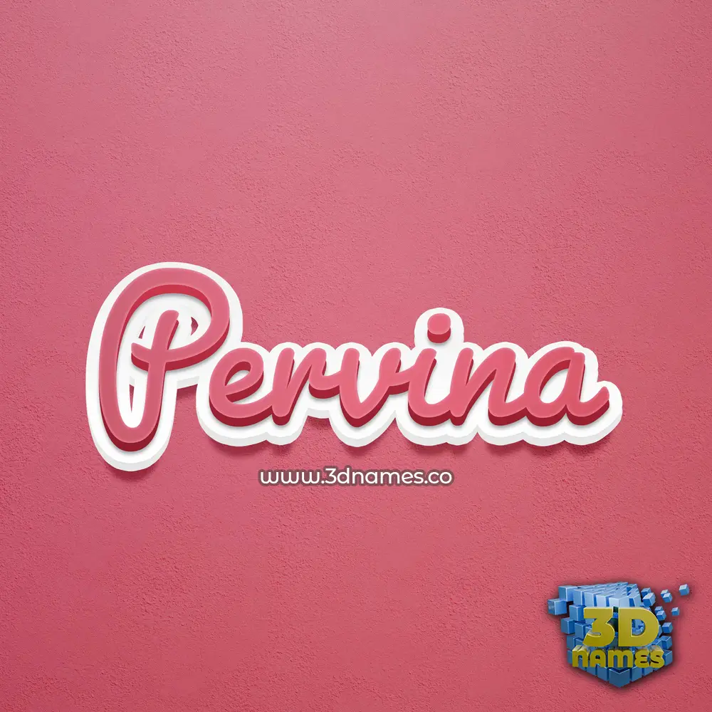 pervina in Red Scribble style - 3D name wallpaper