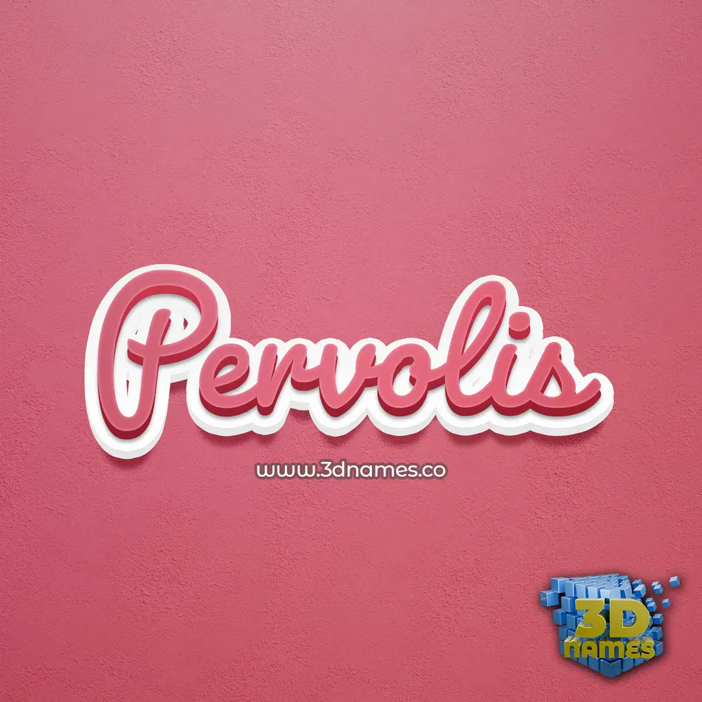 pervolis in Red Scribble style - 3D name wallpaper