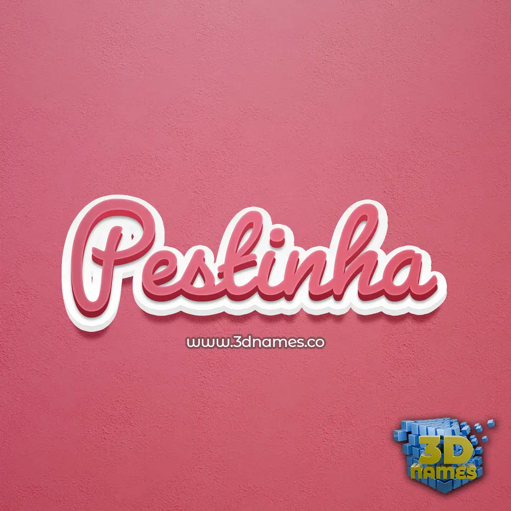 pestinha in Red Scribble style - 3D name wallpaper