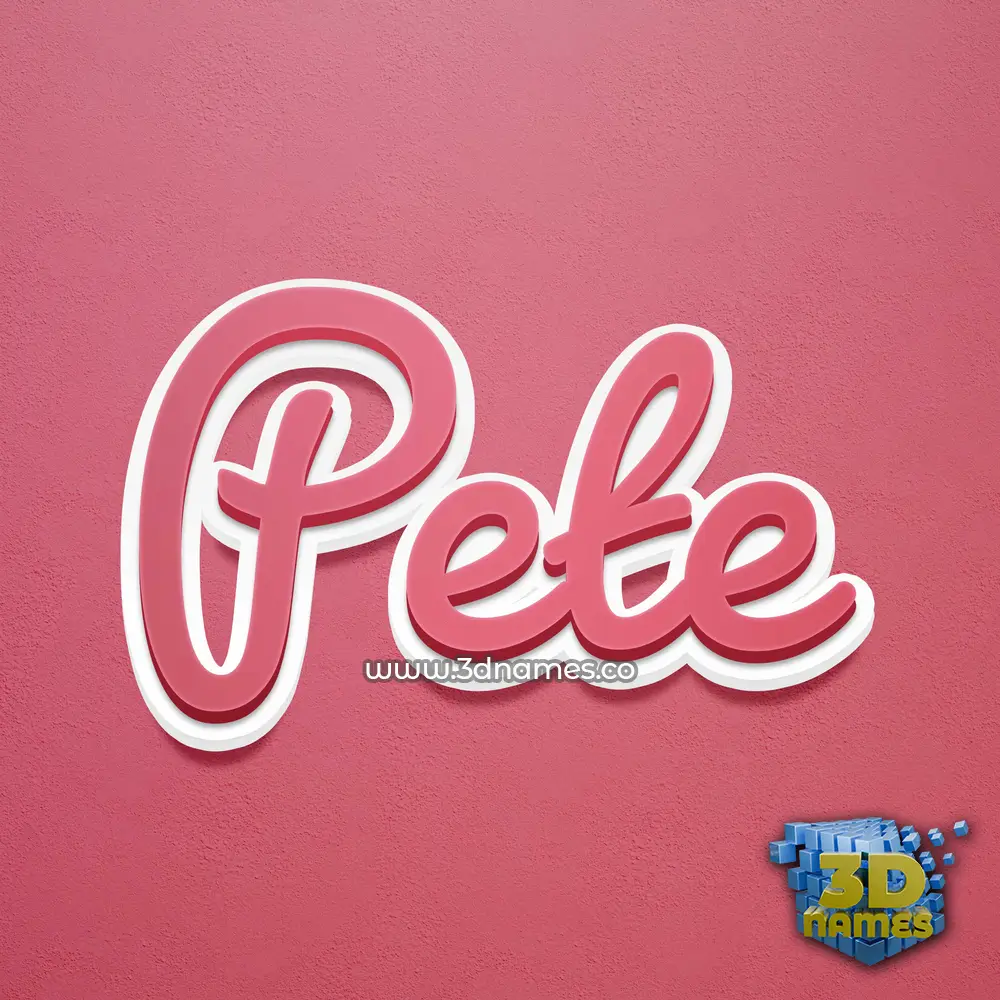 pete in Red Scribble style - 3D name wallpaper