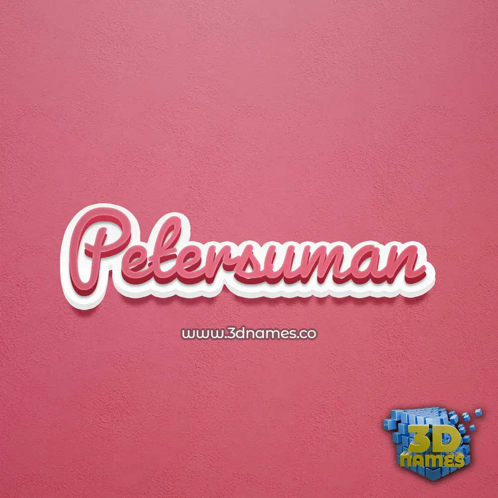 petersuman in Red Scribble style - 3D name wallpaper