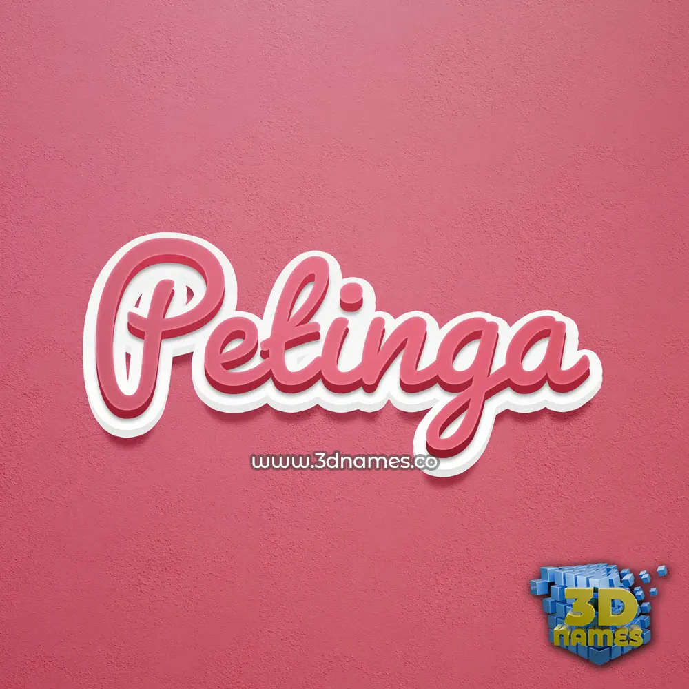 petinga in Red Scribble style - 3D name wallpaper