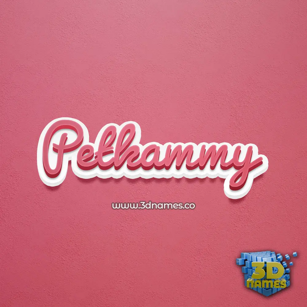 petkammy in Red Scribble style - 3D name wallpaper