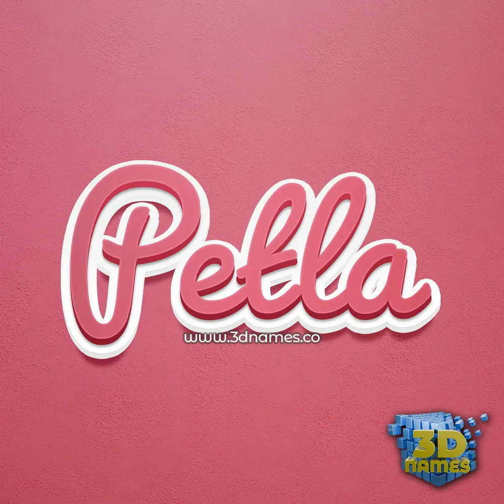 petla in Red Scribble style - 3D name wallpaper