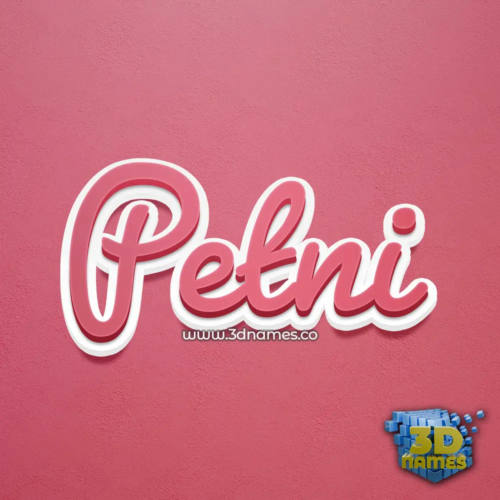 petni in Red Scribble style - 3D name wallpaper